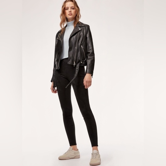 Aritzia Wilfred Free Daria Pant Brown Vegan Suede Size Small - Picture 13 of 14